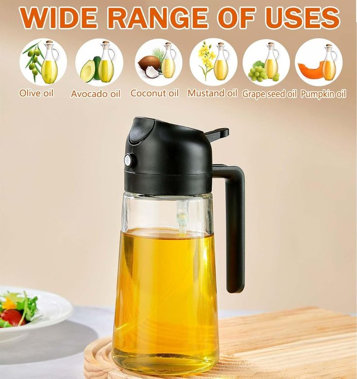 Kitchen Glass Oil Sprayer Bottle 470ml
