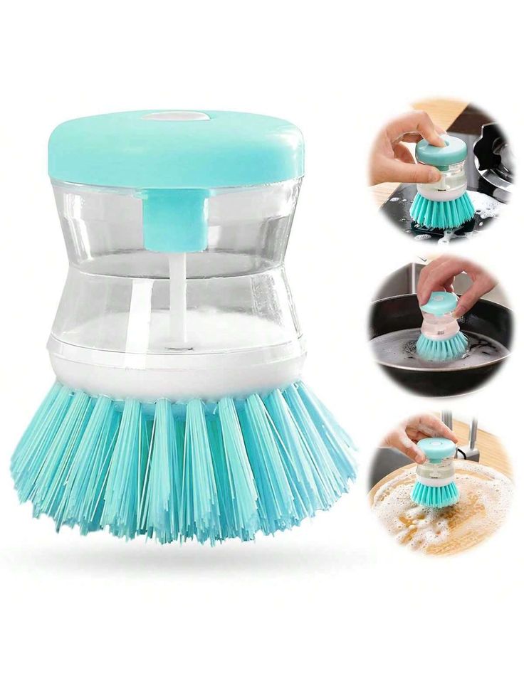 Portable Dispensing Tool Dish Brush Kitchen Soap With Dispenser Cleaning Washing