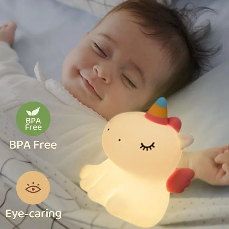 Unicorn Silicone Night Lamp - Rechargeable Animal