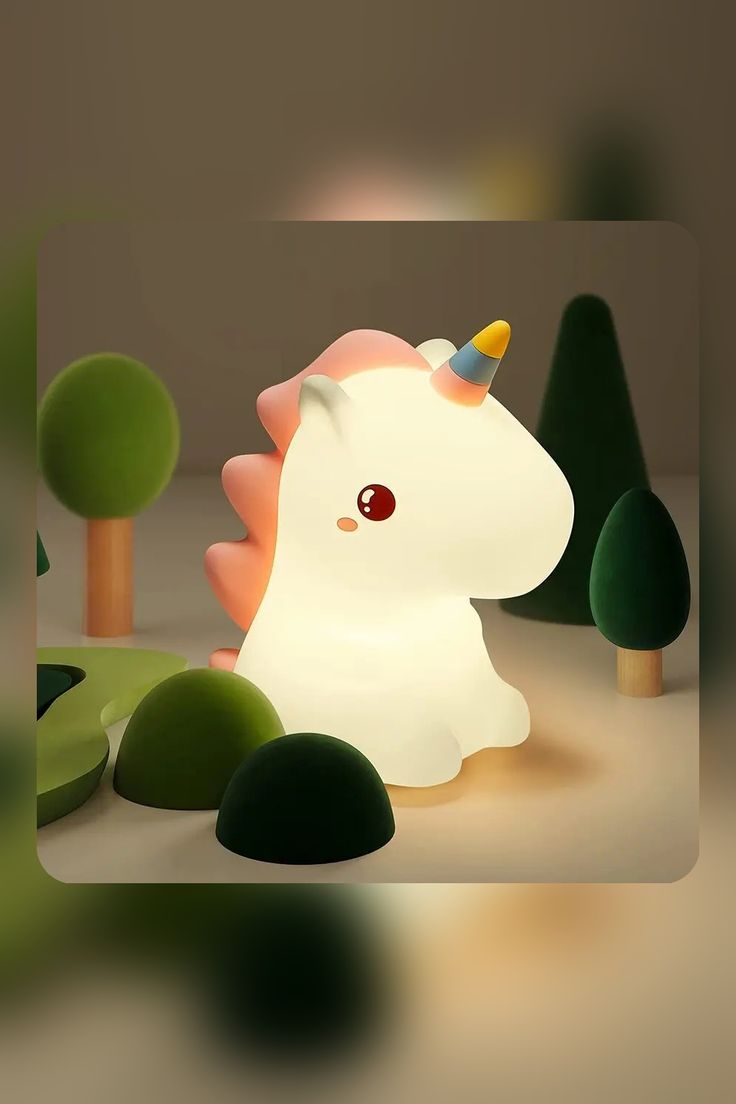 Unicorn Silicone Night Lamp - Rechargeable Animal