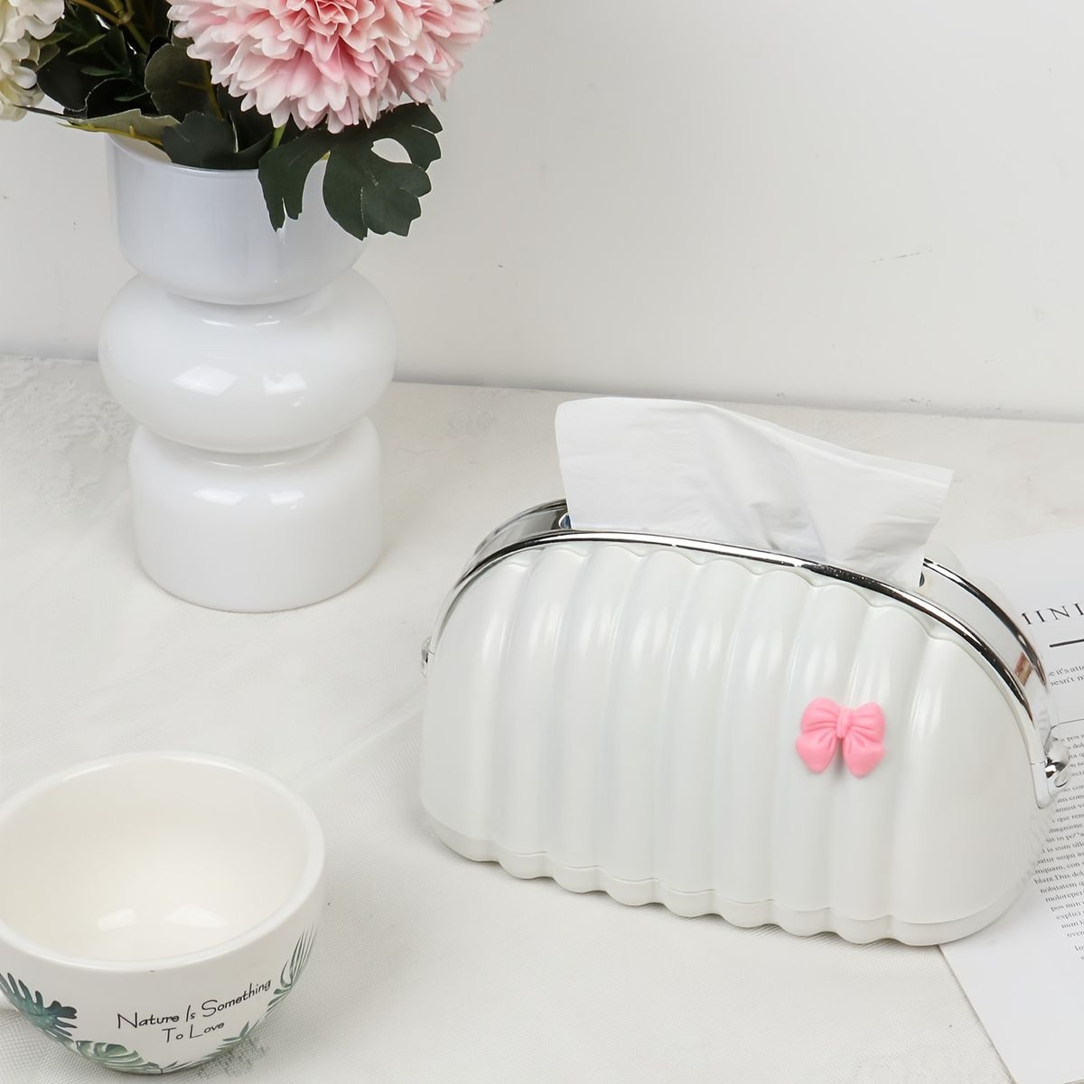 Luxury Shell Tissue Box Holder
