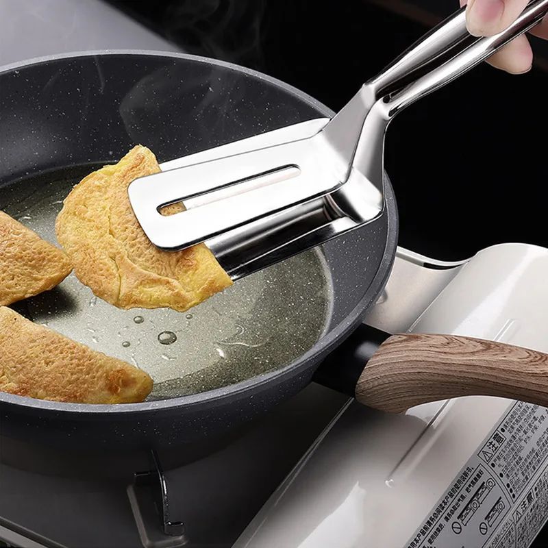 Multifunctional Stainless Steel Food Spatula Tongs
