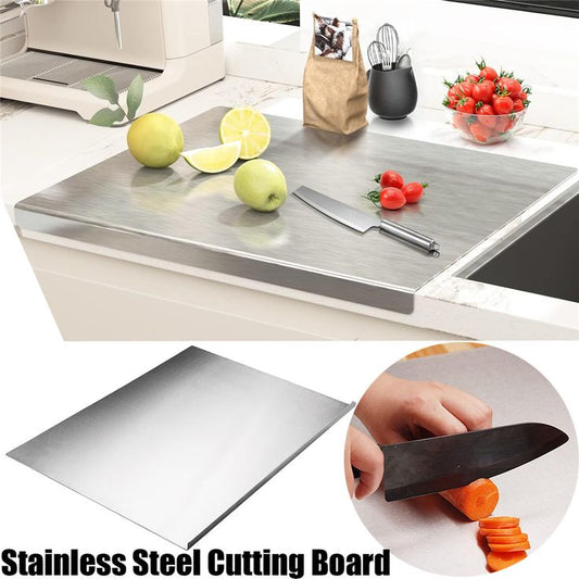 stainless steel panel and chopping board, kitchen